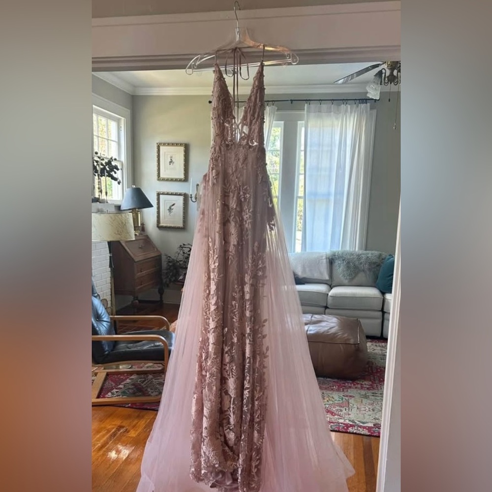 Dusty rose formal gown S 4